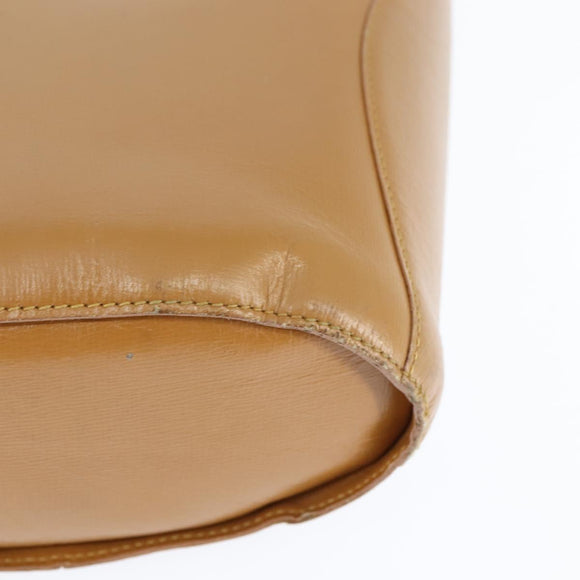 Christian Dior Shoulder Bag Leather Brown Gold Auth 146868