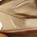 Christian Dior Shoulder Bag Leather Brown Gold Auth 146868-18