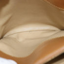 Christian Dior Shoulder Bag Leather Brown Gold Auth 146868-19