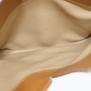 Christian Dior Shoulder Bag Leather Brown Gold Auth 146868-20