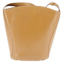 Christian Dior Shoulder Bag Leather Brown Gold Auth 146868-2