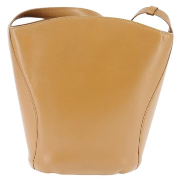 Christian Dior Shoulder Bag Leather Brown Gold Auth 146868 - 0