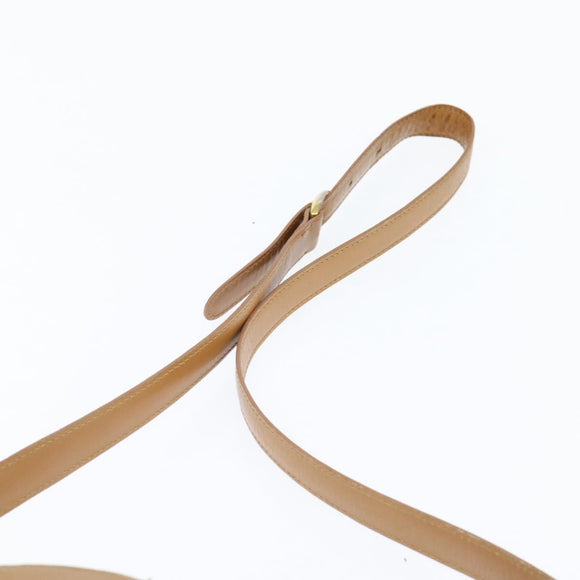 Christian Dior Shoulder Bag Leather Brown Gold Auth 146868