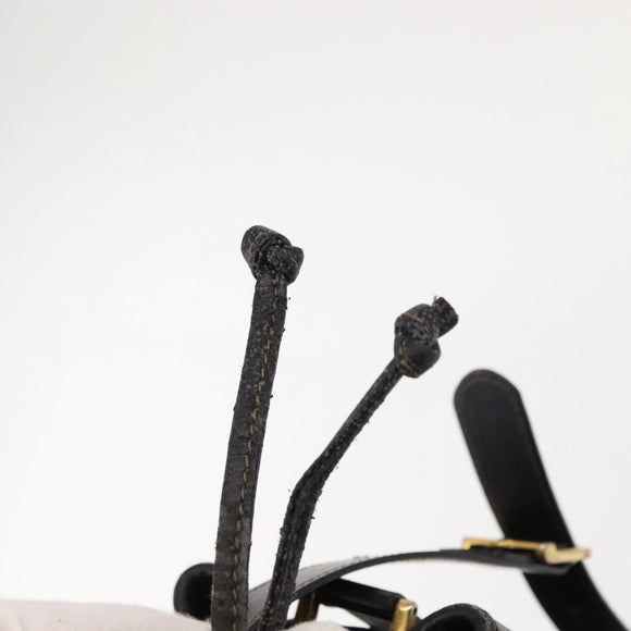 FENDI Pecan Canvas Shoulder Bag PVC Black Brown gold Auth 146873