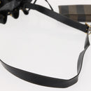 FENDI Pecan Canvas Shoulder Bag PVC Black Brown gold Auth 146873-7