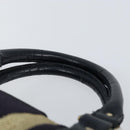 GUCCI Hand Bag Leather 2way Navy Gold 269876 Auth 146876-8