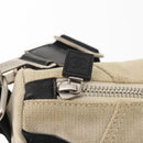 CHANEL Sports COCO Mark Shoulder Bag Canvas Beige Silver CC Auth 146878-18