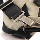 CHANEL Sports COCO Mark Shoulder Bag Canvas Beige Silver CC Auth 146878-10