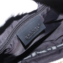 CHANEL Sports COCO Mark Shoulder Bag Canvas Beige Silver CC Auth 146878-19