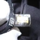 CHANEL Sports COCO Mark Shoulder Bag Canvas Beige Silver CC Auth 146878-12