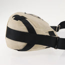 CHANEL Sports COCO Mark Shoulder Bag Canvas Beige Silver CC Auth 146878-3