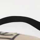 CHANEL Sports COCO Mark Shoulder Bag Canvas Beige Silver CC Auth 146878-14