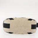 CHANEL Sports COCO Mark Shoulder Bag Canvas Beige Silver CC Auth 146878-5