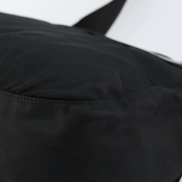 PRADA Shoulder Bag Nylon Black Silver Auth 146879