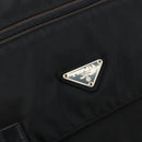 PRADA Shoulder Bag Nylon Black Silver Auth 146879-18