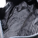 PRADA Shoulder Bag Nylon Black Silver Auth 146879-11