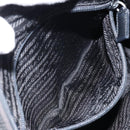 PRADA Shoulder Bag Nylon Black Silver Auth 146879-24