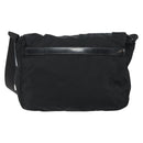 PRADA Shoulder Bag Nylon Black Silver Auth 146879-2