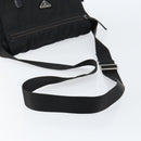 PRADA Shoulder Bag Nylon Black Silver Auth 146879-7