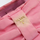PRADA Hand Bag Nylon Pink Gold Auth 146881-17