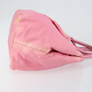 PRADA Hand Bag Nylon Pink Gold Auth 146881-3
