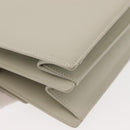 GIVENCHY Shoulder Bag Leather Gray Gold Auth 146883-15