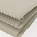 GIVENCHY Shoulder Bag Leather Gray Gold Auth 146883-16