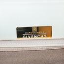 GIVENCHY Shoulder Bag Leather Gray Gold Auth 146883-18