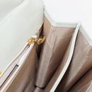 GIVENCHY Shoulder Bag Leather Gray Gold Auth 146883-19