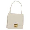 GIVENCHY Shoulder Bag Leather Gray Gold Auth 146883-1