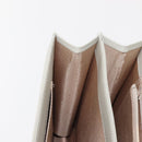 GIVENCHY Shoulder Bag Leather Gray Gold Auth 146883-22