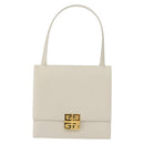 GIVENCHY Shoulder Bag Leather Gray Gold Auth 146883-13