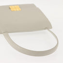 GIVENCHY Shoulder Bag Leather Gray Gold Auth 146883-7
