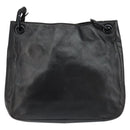 PRADA Chain Shoulder Bag Leather Black Auth 146885-2