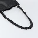 PRADA Chain Shoulder Bag Leather Black Auth 146885-7