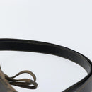 FENDI Pecan Canvas Shoulder Bag PVC Black Brown Auth 146897-8