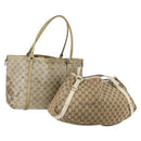 GUCCI GG Canvas Shoulder Bag 2 Set Red Gold Auth 146898-1