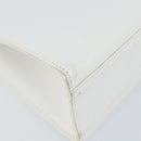 GUCCI Hand Bag Leather White Gold 001 2122 1773 Auth 146899-14