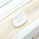 GUCCI Hand Bag Leather White Gold 001 2122 1773 Auth 146899-18