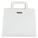 GUCCI Hand Bag Leather White Gold 001 2122 1773 Auth 146899-13