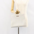 GUCCI Hand Bag Leather White Gold 001 2122 1773 Auth 146899-21