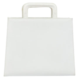 GUCCI Hand Bag Leather White Gold 001 2122 1773 Auth 146899 - 0