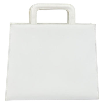 GUCCI Hand Bag Leather White Gold 001 2122 1773 Auth 146899 - 0