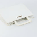 GUCCI Hand Bag Leather White Gold 001 2122 1773 Auth 146899-6