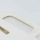 GUCCI Hand Bag Leather White Gold 001 2122 1773 Auth 146899-8