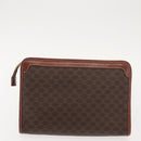 Christian Dior Celine Macadam Canvas Bag PVC Leather 2 Set Brown Navy Auth 146900-10