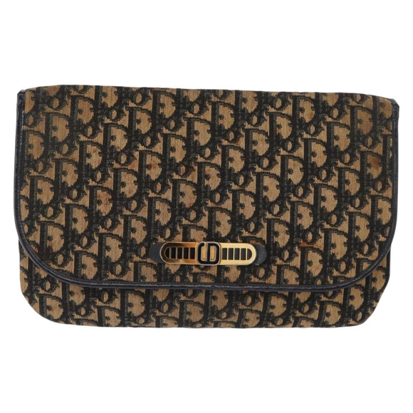 Christian Dior Celine Macadam Canvas Bag PVC Leather 2 Set Brown Navy Auth 146900