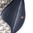 Christian Dior Celine Macadam Canvas Tas PVC Leer 2-delig Bruin Marineblauw Authentiek 146900-8
