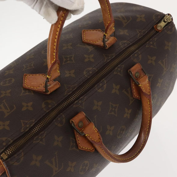 LOUIS VUITTON Monogram Speedy 35 Hand Bag M41524 LV Auth 146906