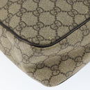 GUCCI GG Supreme Shoulder Bag PVC Brown Gold 201448 Auth 146911-15